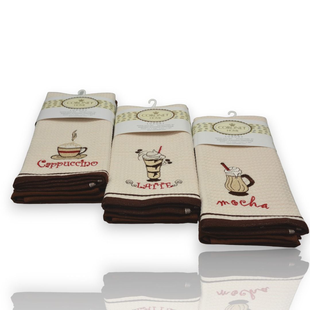 Set 6 kuhinjskih krpa Wafle Capuchino 3 Set 6 kuhinjskih krpa Wafle Capuchino
