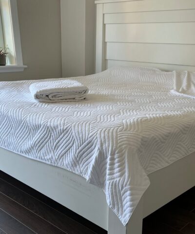 Letnji frotirni prekrivač - Sara - 200x200cm Bela boja