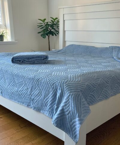 Letnji frotirni prekrivač - Sara - 200x200cm Plava boja